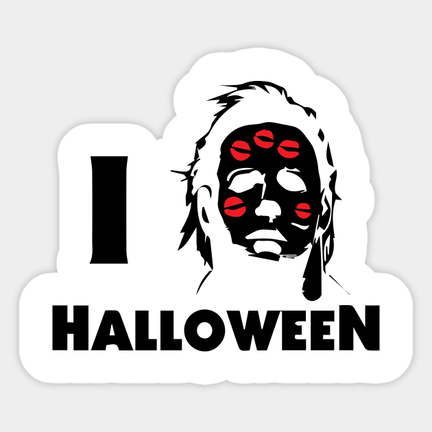 i love halloween Sticker by horrorshirt